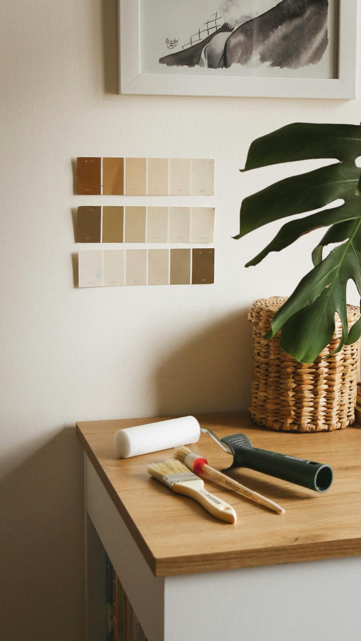 Paleta de cores relaxante em tons naturais para design biofílico