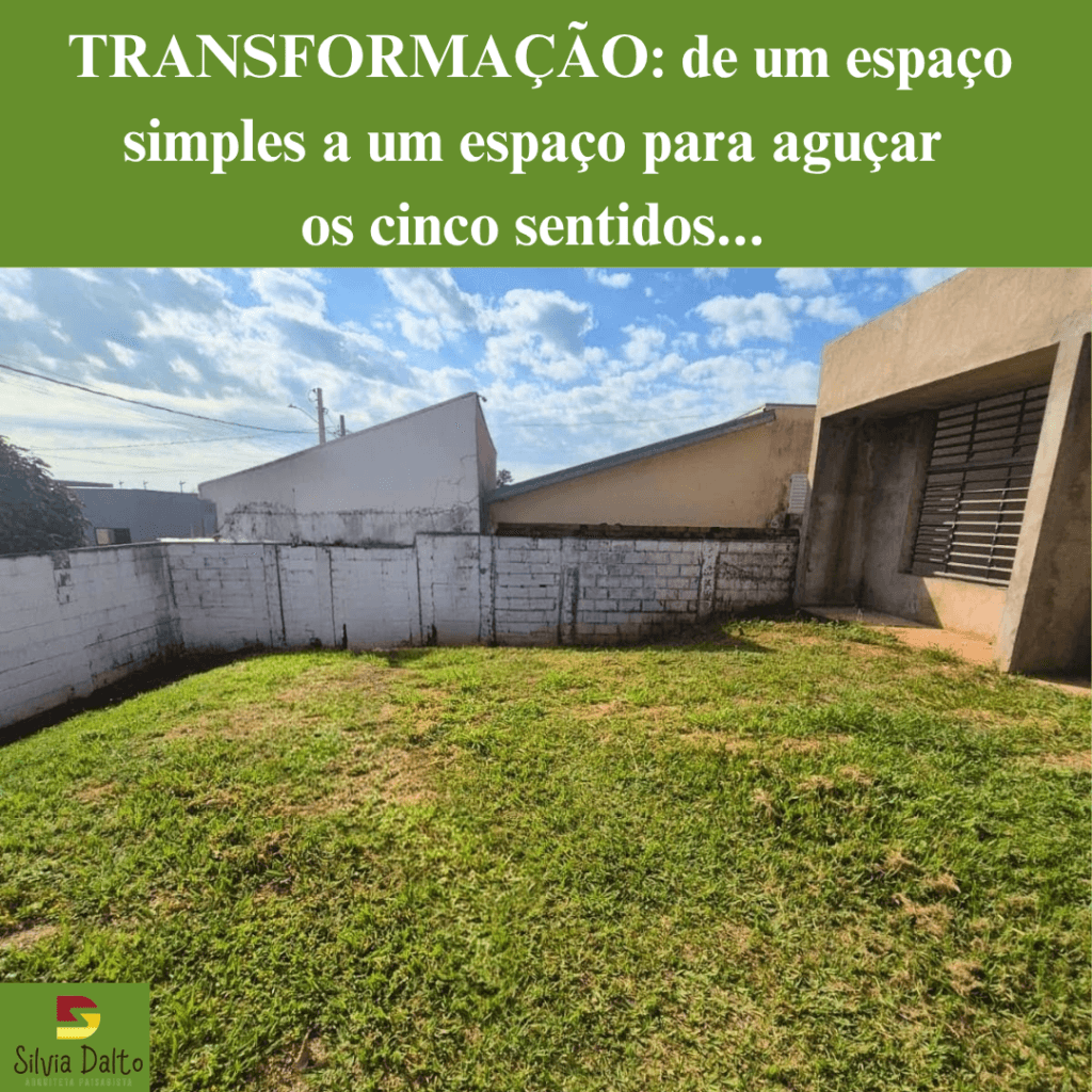 Terreno bruto antes da transformação em jardim sensorial, projeto da arquiteta Silvia Dalto na cidade de Parisi, SP
