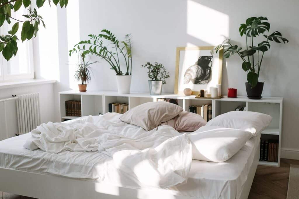 Quarto planejado para reduzir ansiedade com elementos naturais